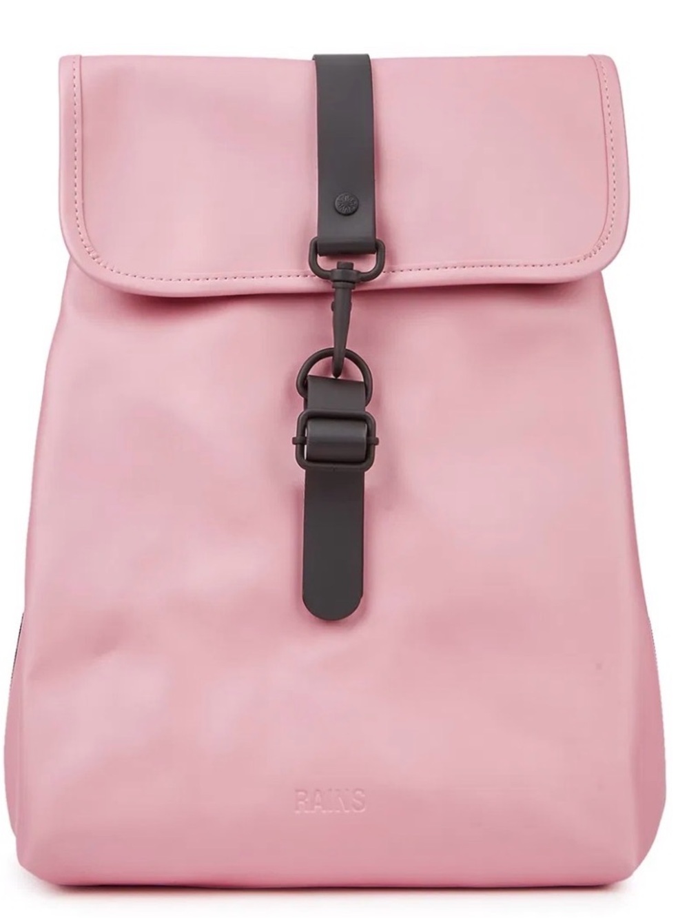 RAINS Pink Water Resistant Rubberised Backpack - Picture 5 of 6